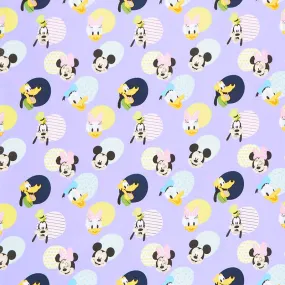 Mickey Mouse Play All Day - Characters Periwinkle Yardage