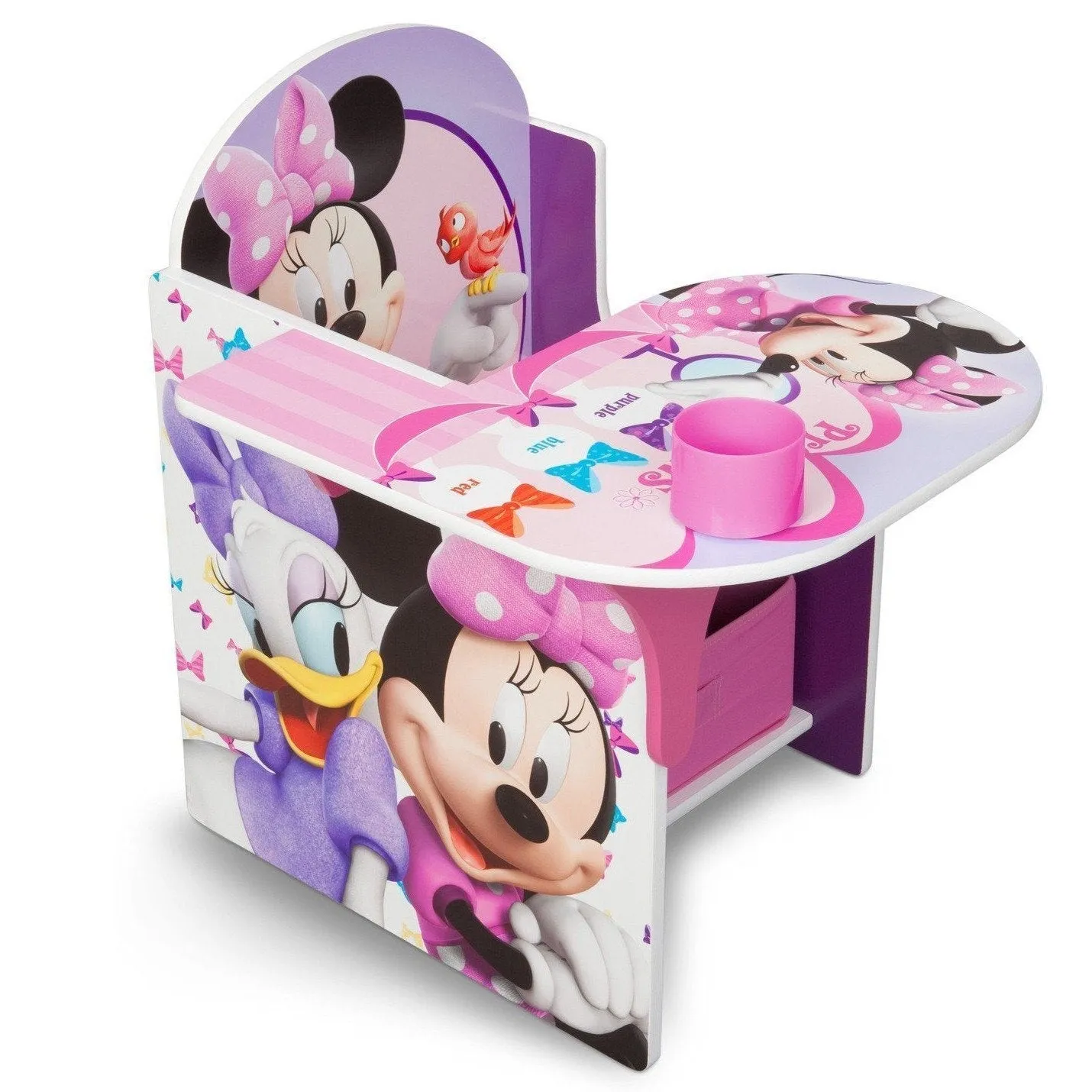 Minnie Mouse Chair Desk with Storage Bin