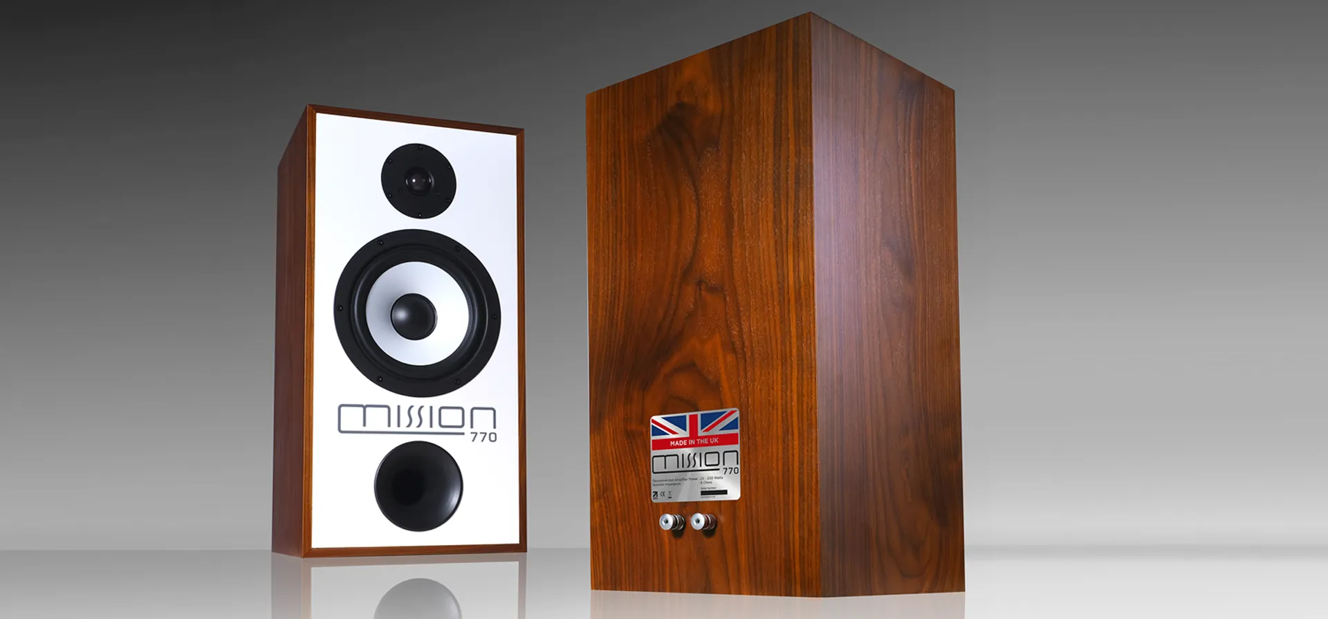 Mission 770 speakers (walnut) with stands