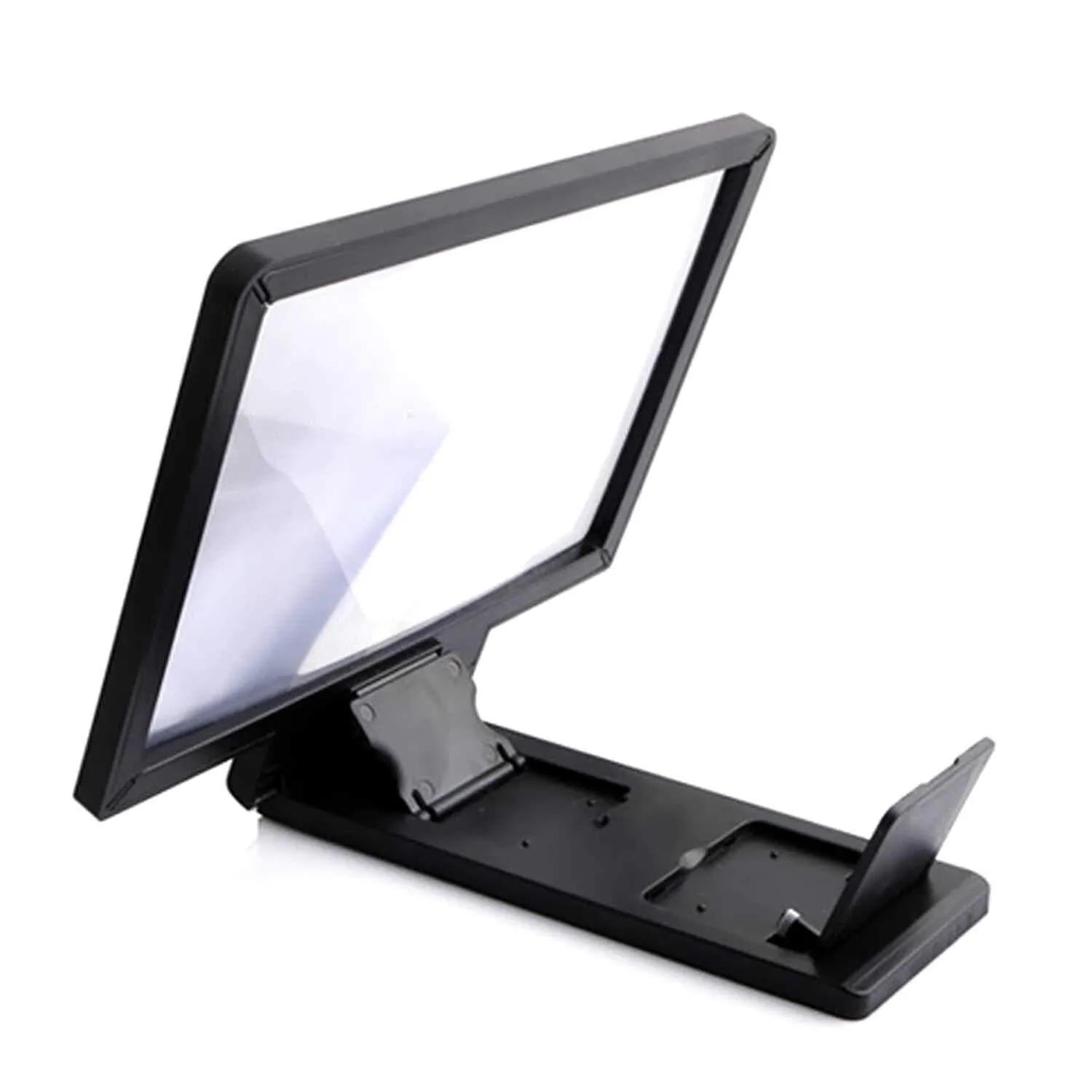 Mobile Phone 3D Screen Magnifier Enlarger Video Screen Amplifier Screen Enlarged Foldable Stand Holder Expander Compatible with All Smartphone