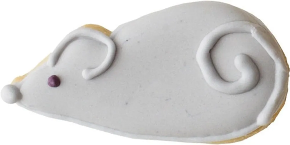 Mouse Cookie Cutter with Embossed Detail