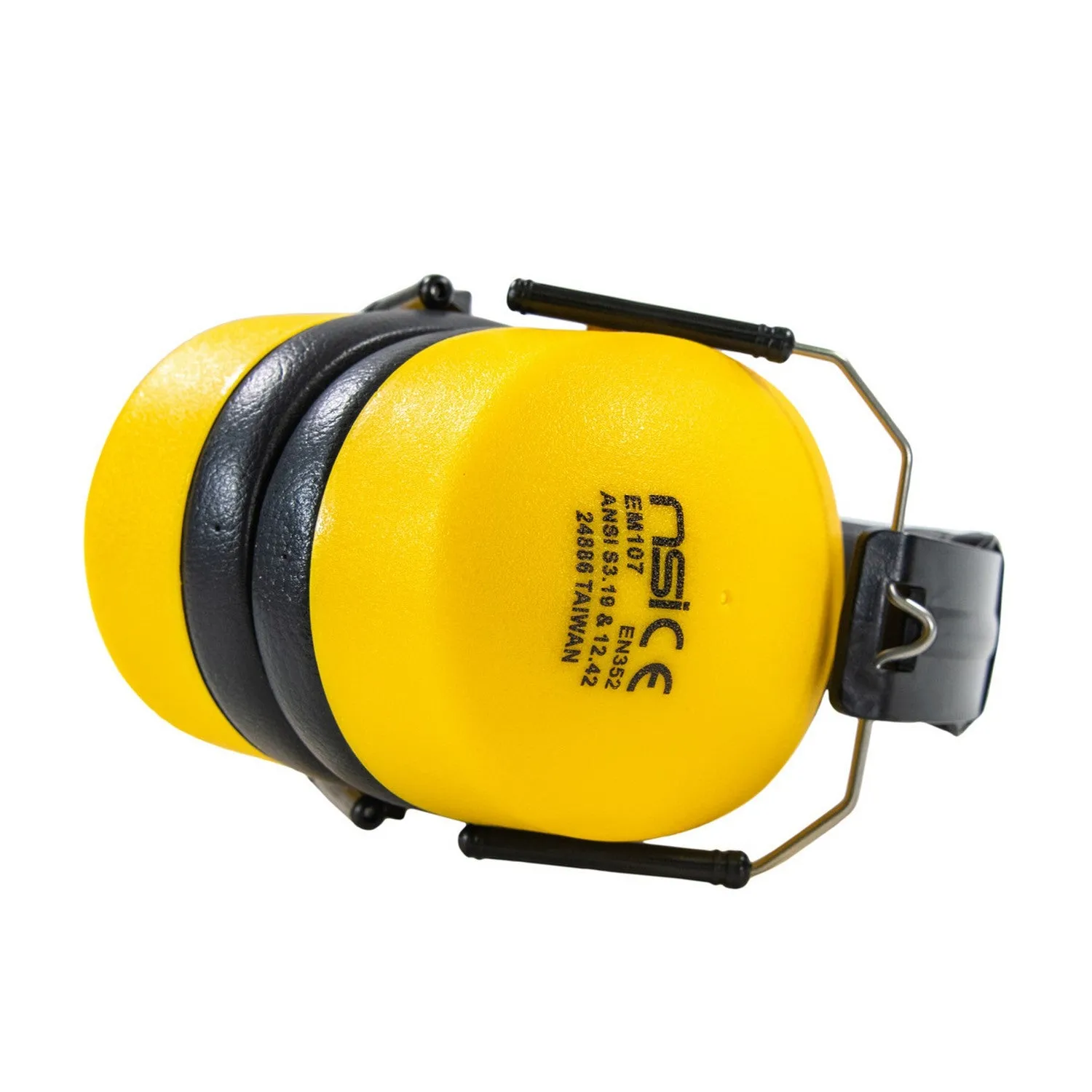 NSI EM-107 Over-the-Head Noise Reducing Earmuffs, 24dB Adjustable Design