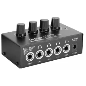 On-Stage Stands HA4000 Headphone Amp, 4-Channel