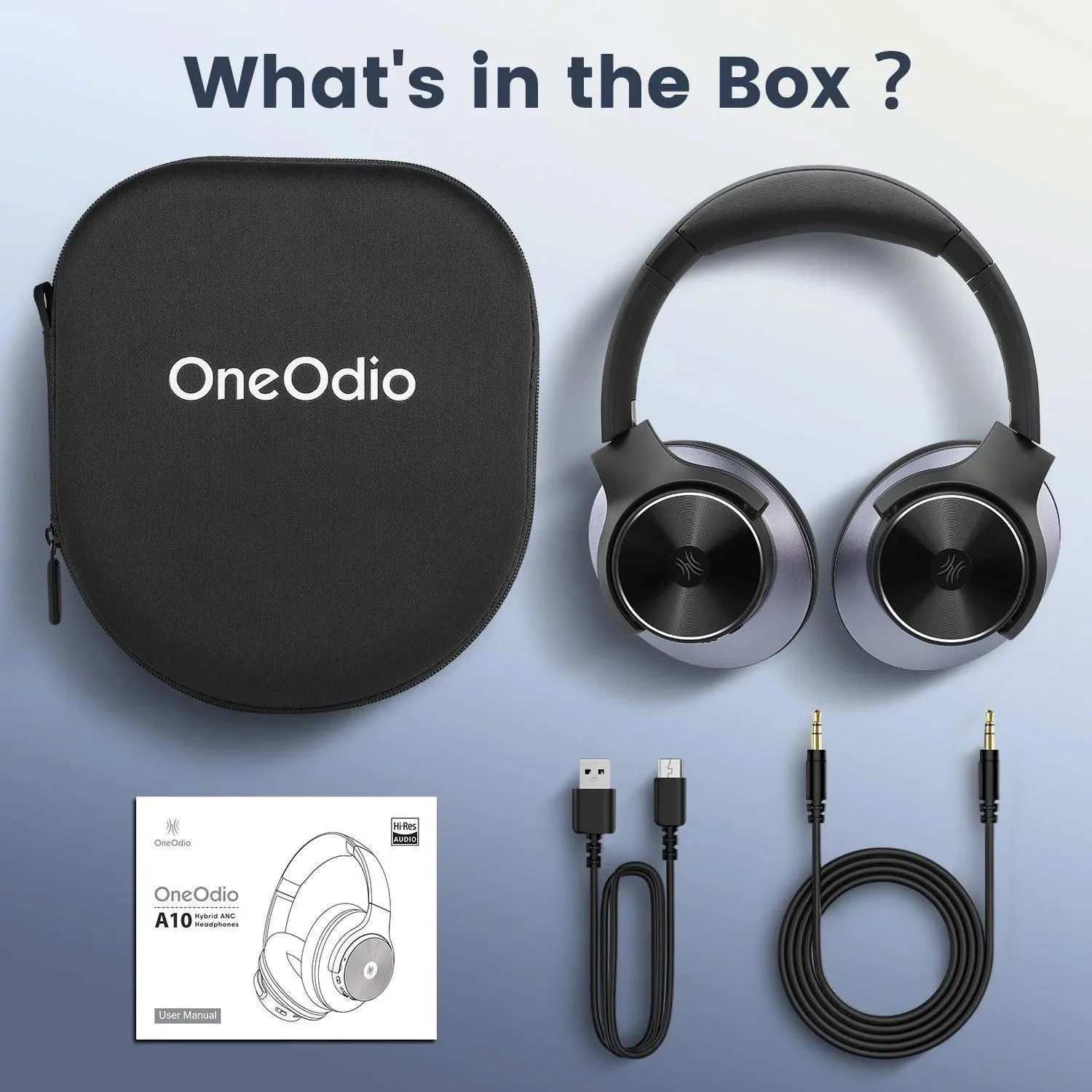 Oneodio A10 Wireless Noise Cancelling Headphones with Premium Sound Quality and Advanced Noise Reduction Features