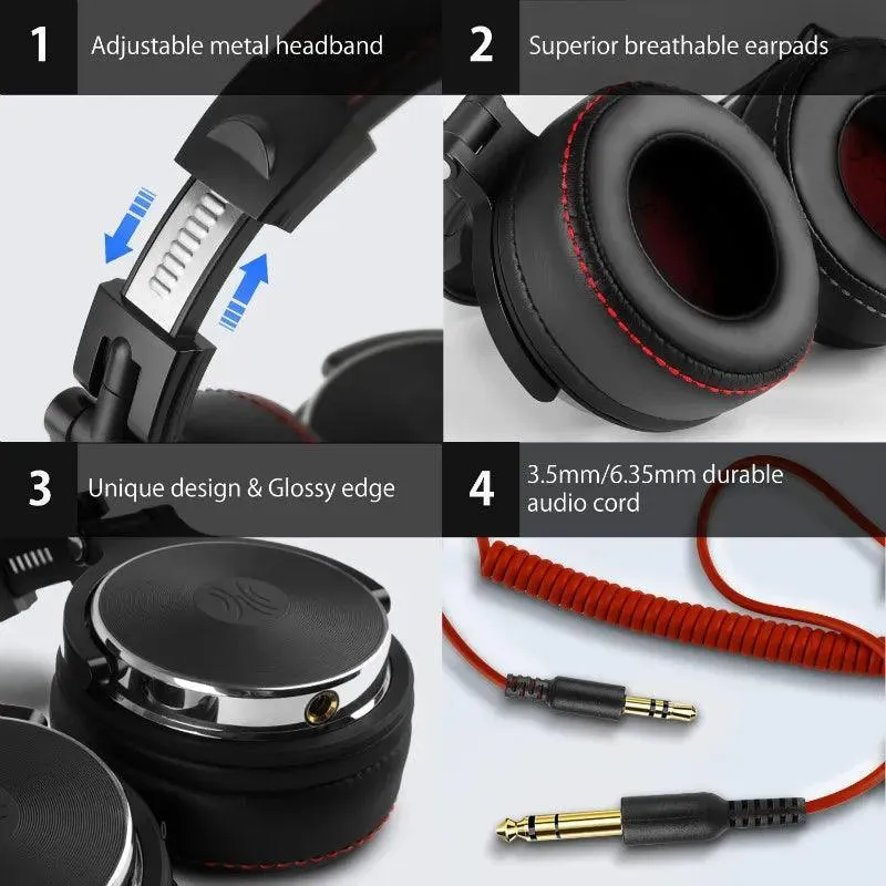 Oneodio Pro DJ Headphones: Professional Wired HiFi Monitor for Sound Mixing