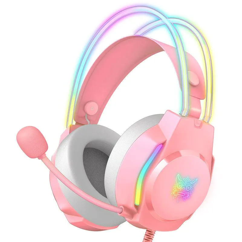 ONIKUMA X26 Head-mounted Earphone RGB Light, Noise Reduction Wired Headphone