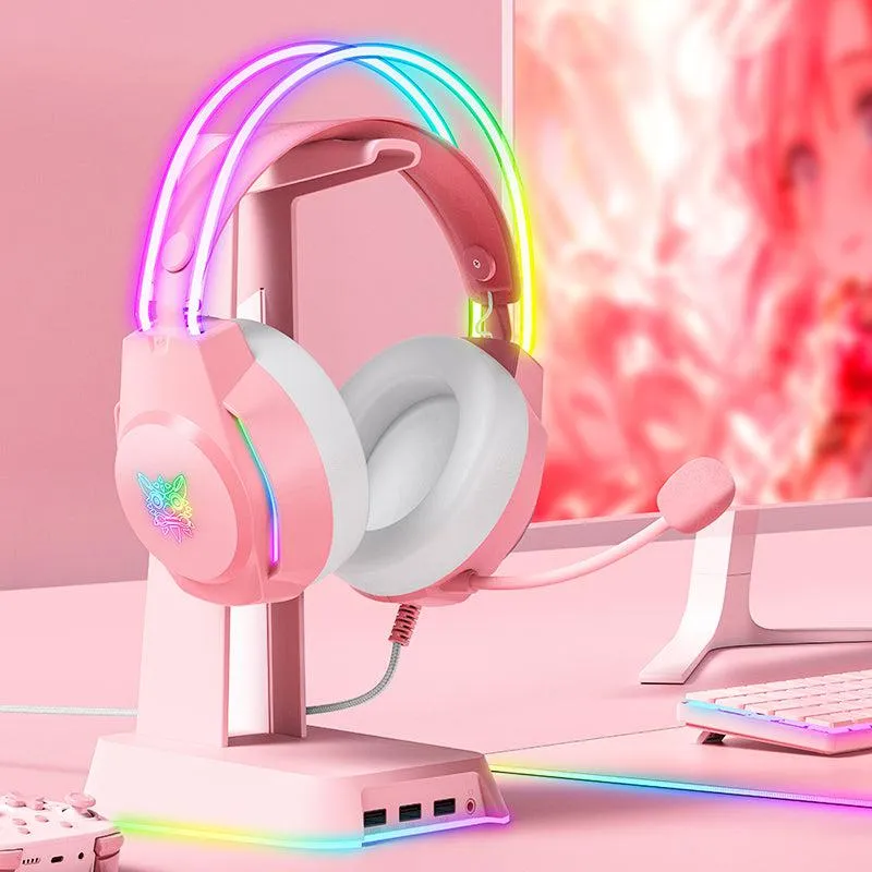 ONIKUMA X26 Head-mounted Earphone RGB Light, Noise Reduction Wired Headphone