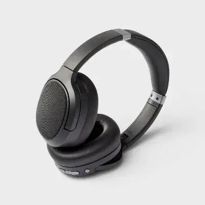 Open Box - Active Noise Canceling Bluetooth Wireless Over Ear Headphones - heyday Black