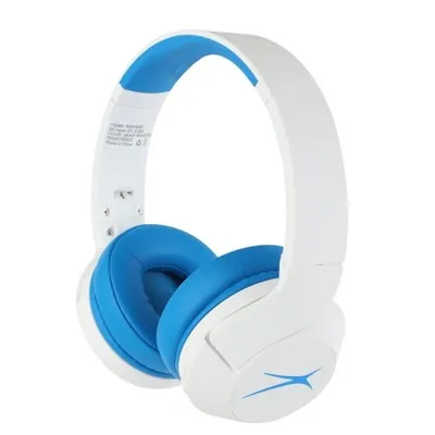 Open Box - Altec Lansing Kid Safe Active Noise Cancelling Bluetooth Wireless Headphones - Wave Blue