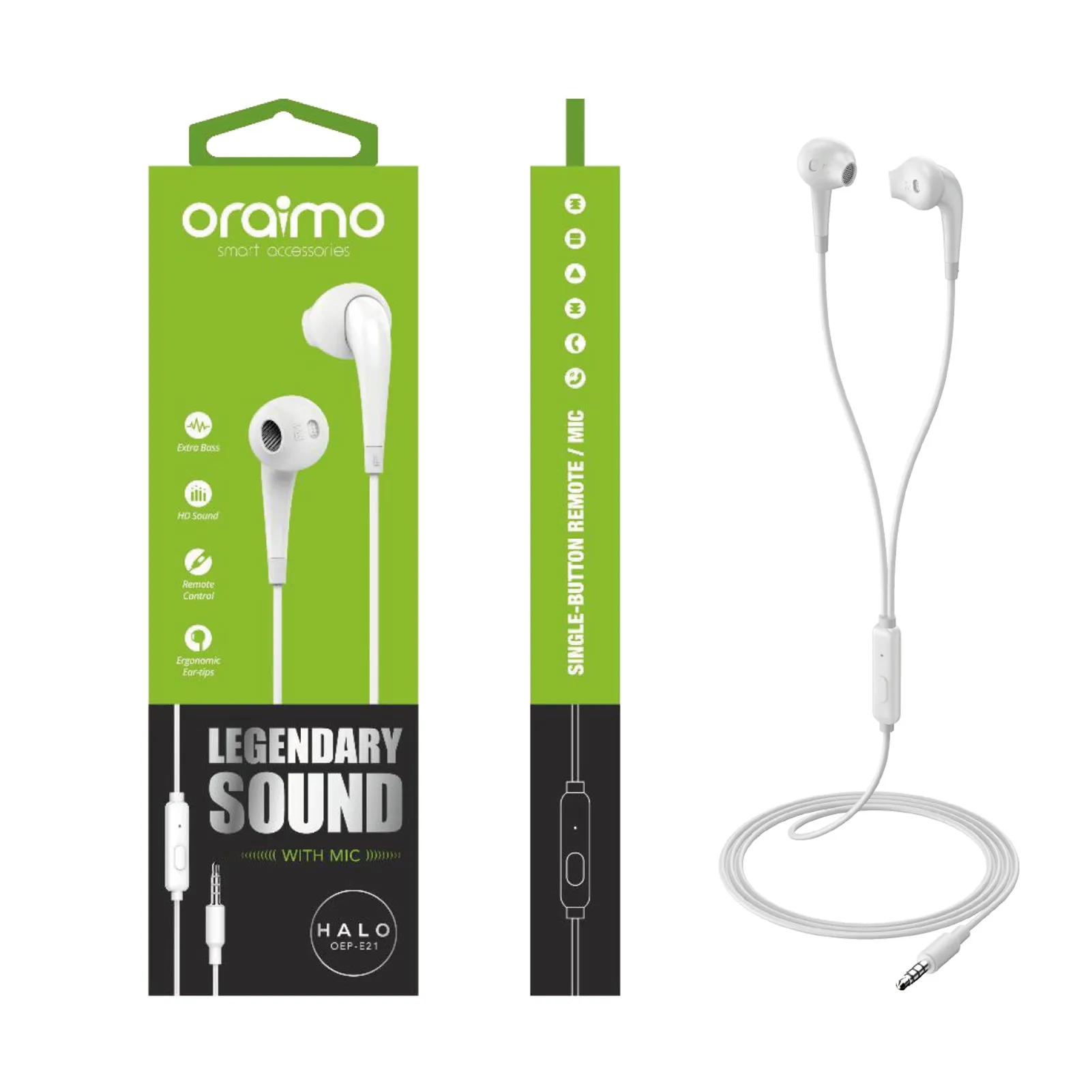 Oraimo OEP-E21 Earphone White