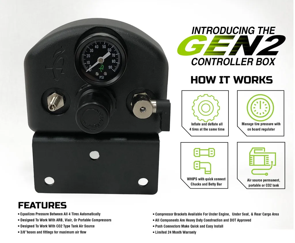 Overland Vehicle Systems Up Down Air 4 Tire Inflation System