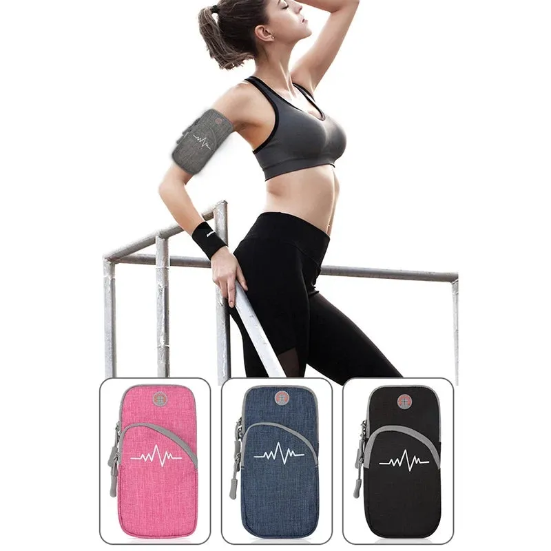 Phone Arm Bag with Zipper Portable Arm Pouch for Running Sports Fitness