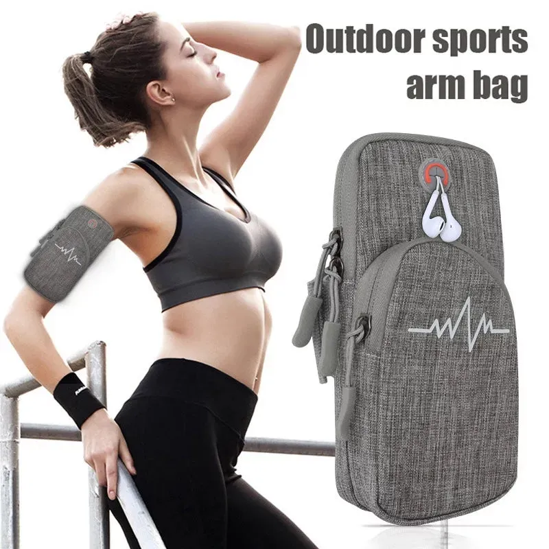 Phone Arm Bag with Zipper Portable Arm Pouch for Running Sports Fitness