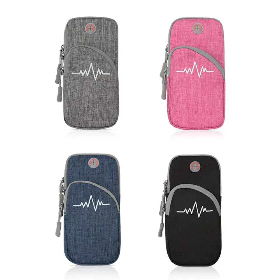 Phone Arm Bag with Zipper Portable Arm Pouch for Running Sports Fitness