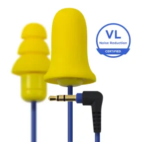 Plugfones Contractor VL Yellow Earplug Headphones