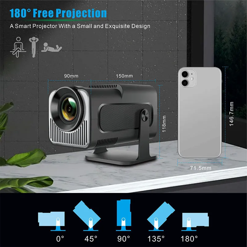 Portable HD Adjustable Low Noise Projector