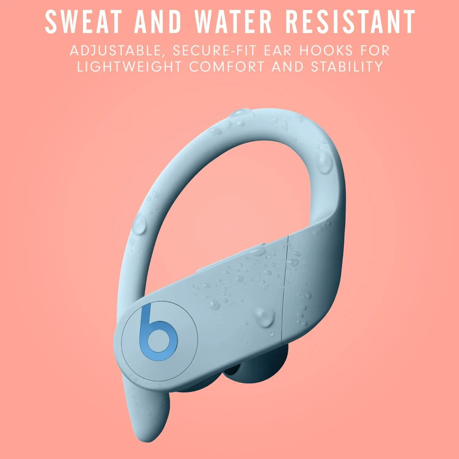 Powerbeats Pro Wireless Earphones, Apple H1 Chip, Class 1 Bluetooth, 9-Hour Battery, Sweat-Resistant - Glacier Blue