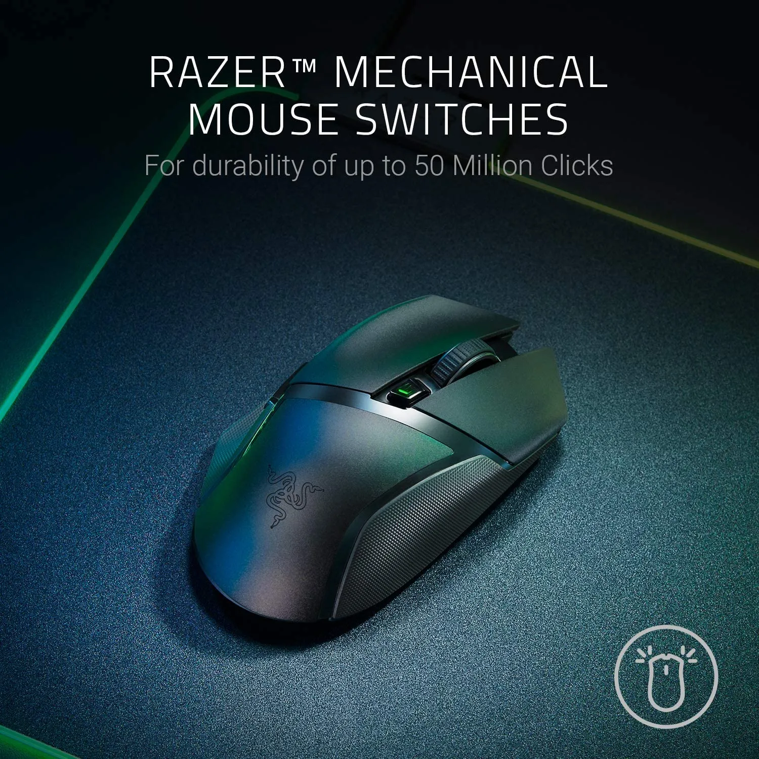 Razer Mouse Basilisk X HyperSpeed Wireless Gaming Mouse: Bluetooth & Wireless Compatible, 16K DPI Optical Sensor, 6 Programmable Buttons, 450 Hr Battery (Black)