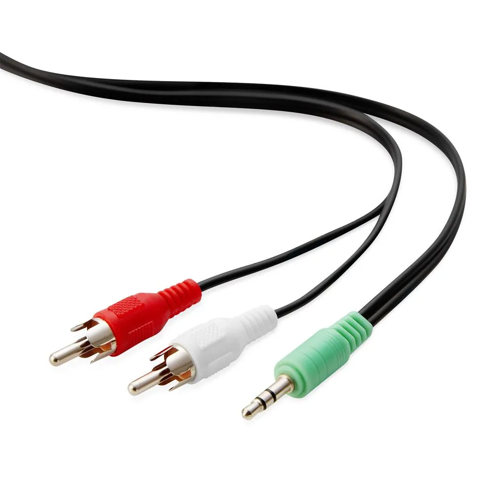 Rca Input Cable -  (L/R) Aux Audio Input (Active), Works With Pyle Model Numbers: Pbksp33Bk And Pbksp30Db