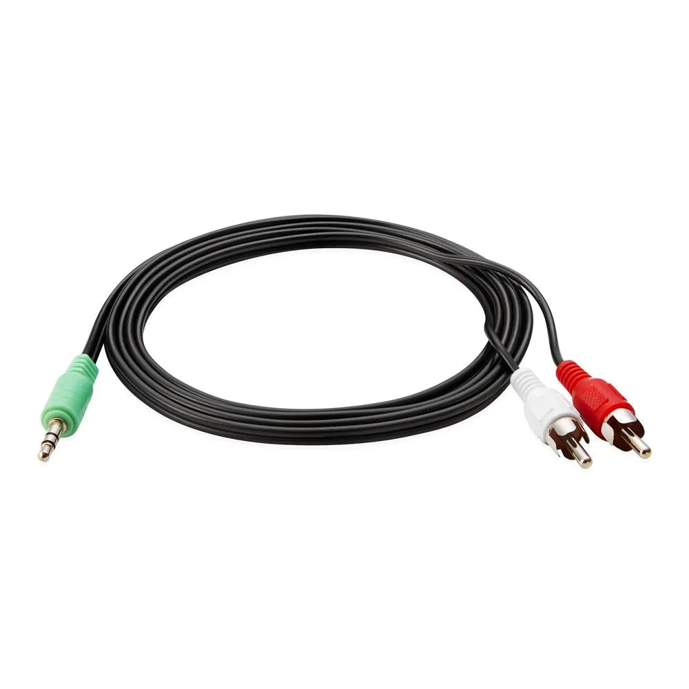 Rca Input Cable -  (L/R) Aux Audio Input (Active), Works With Pyle Model Numbers: Pbksp33Bk And Pbksp30Db