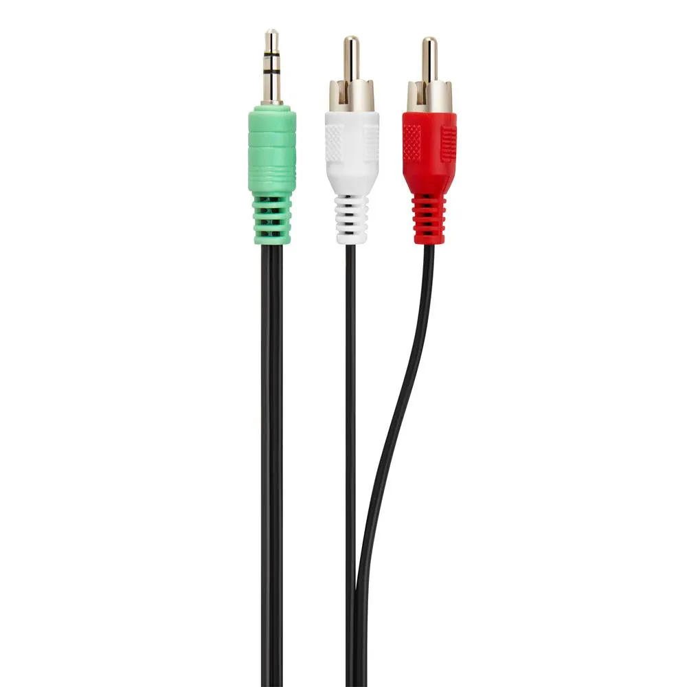 Rca Input Cable -  (L/R) Aux Audio Input (Active), Works With Pyle Model Numbers: Pbksp33Bk And Pbksp30Db