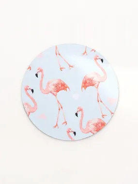 Round Flamingo Mouse Mat