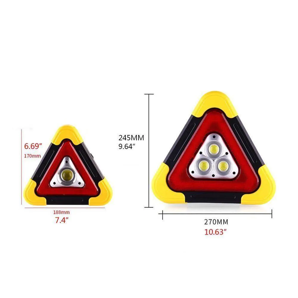 Safety Triangle Warning Sign Car LED Light