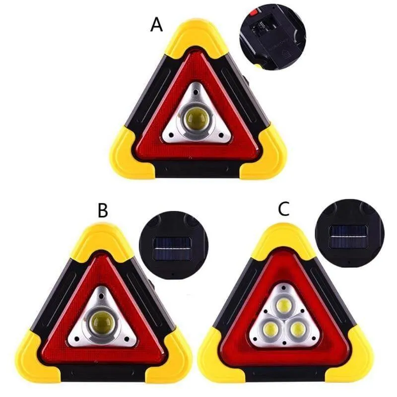 Safety Triangle Warning Sign Car LED Light