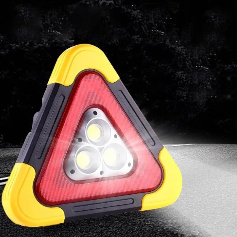 Safety Triangle Warning Sign Car LED Light