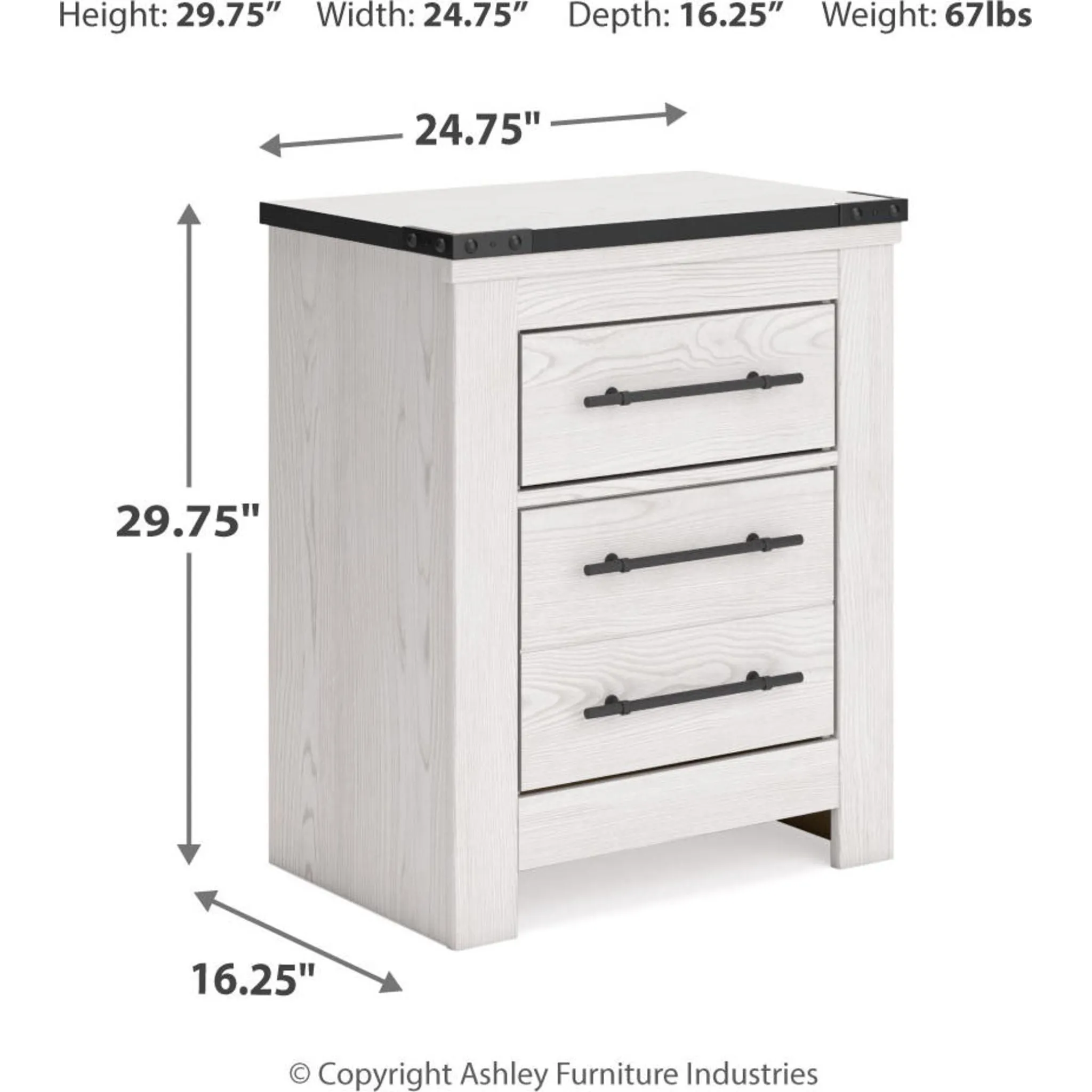 Schoenberg Nightstand - White