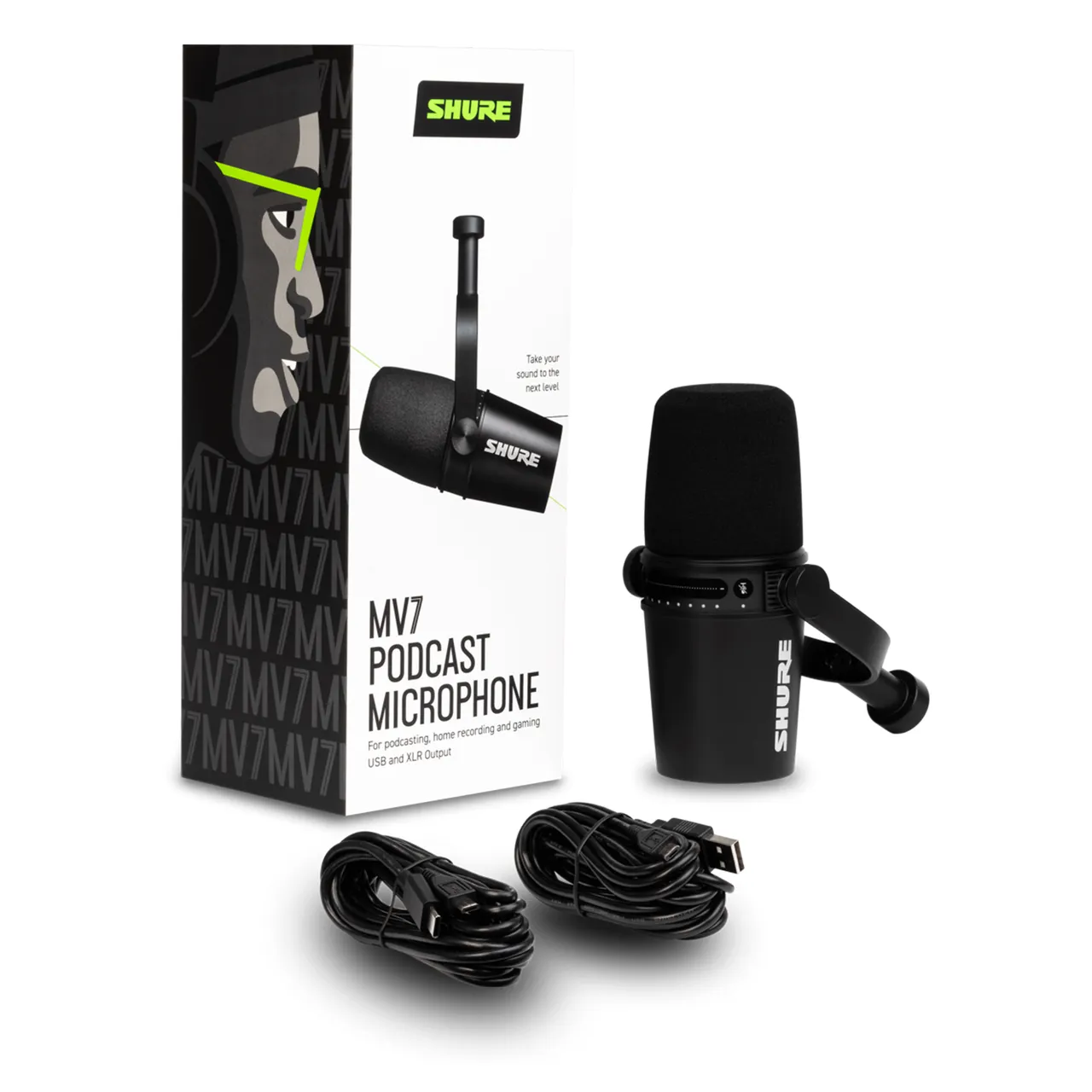 Shure MV7 Podcast Microphone (Black)