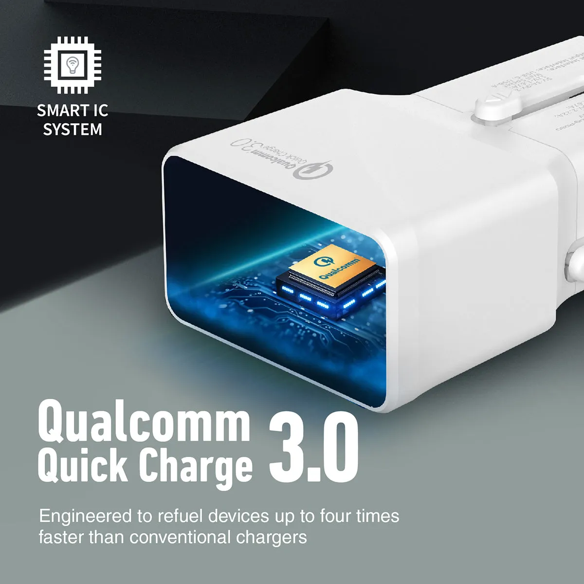 Sleek Universal Travel Adapter with 20W Power Delivery & Quick Charge 3.0