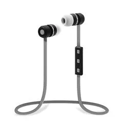 Sport Over-Ear Clip Earbuds featuring microphone with play/pause/call controls and slide volume, Black