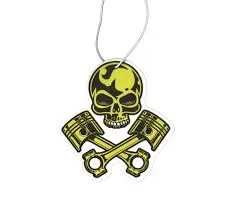 Sport Racing Air Freshener Custom Car Skull & Pistons