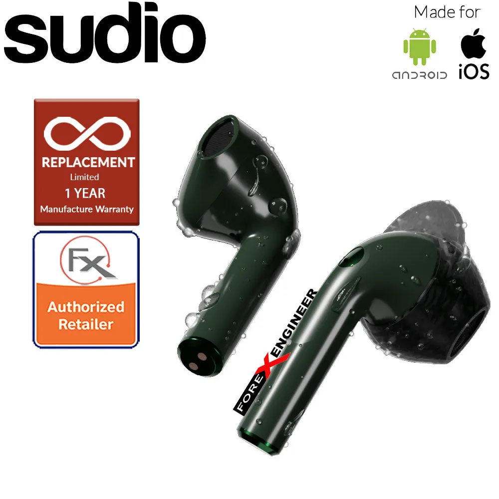 Sudio Nio Wireless Earbuds with  Environmental Noise-Canceling Microphones ( Green ) ( Barcode : 7350071385104 )