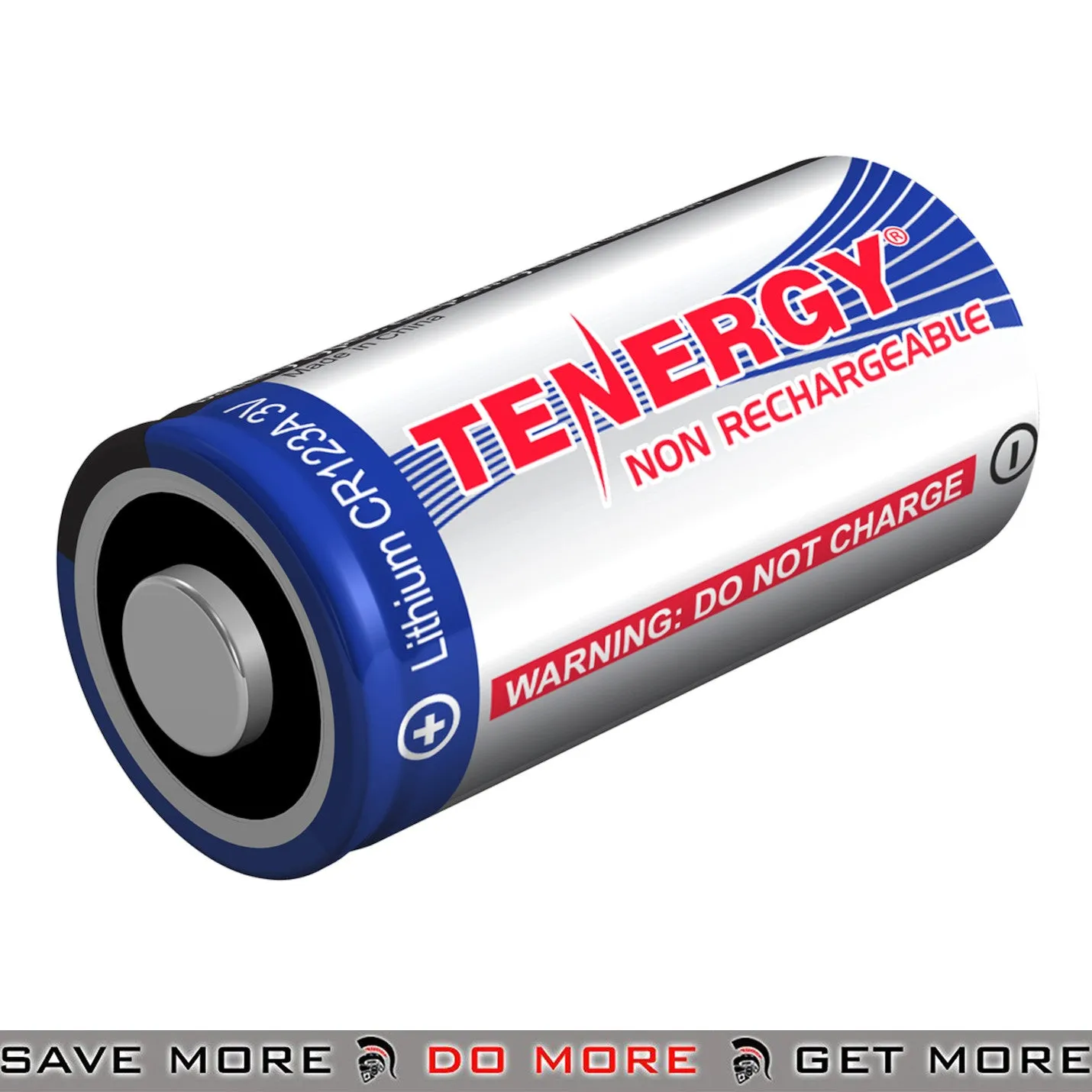 Tenergy CR123A Small Electronics Battery Individual for Airsoft Lights or Lasers