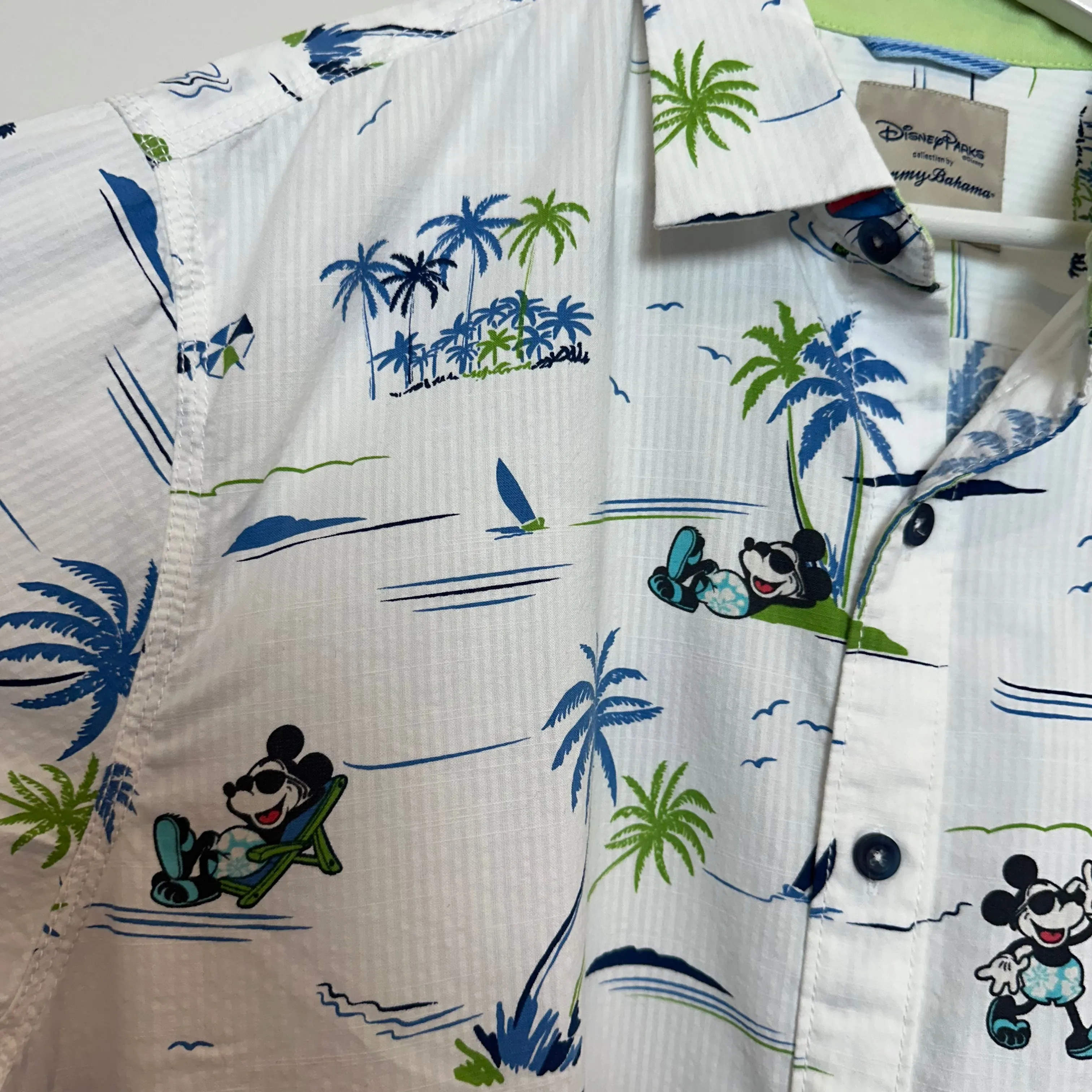 Tommy Bahama x Disney Parks Collection Mickey Mouse Button Shirt Short Sleeve XL