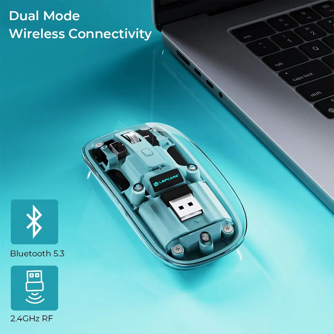 Trendy Wireless Mouse Transparent BT 2.4Ghz Blue (LMW-710)