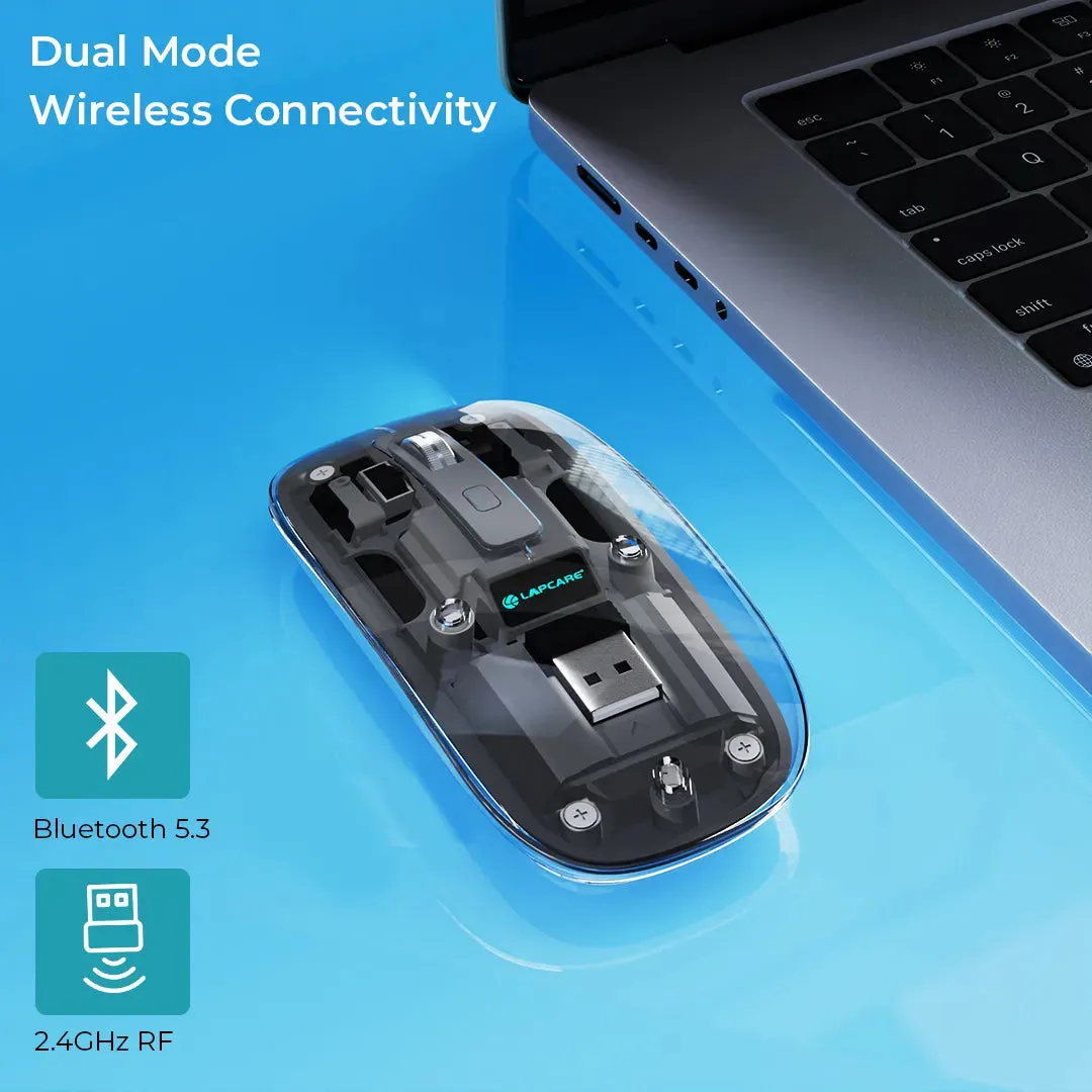 Trendy Wireless Mouse Transparent BT 2.4Ghz Grey (LMW-710)