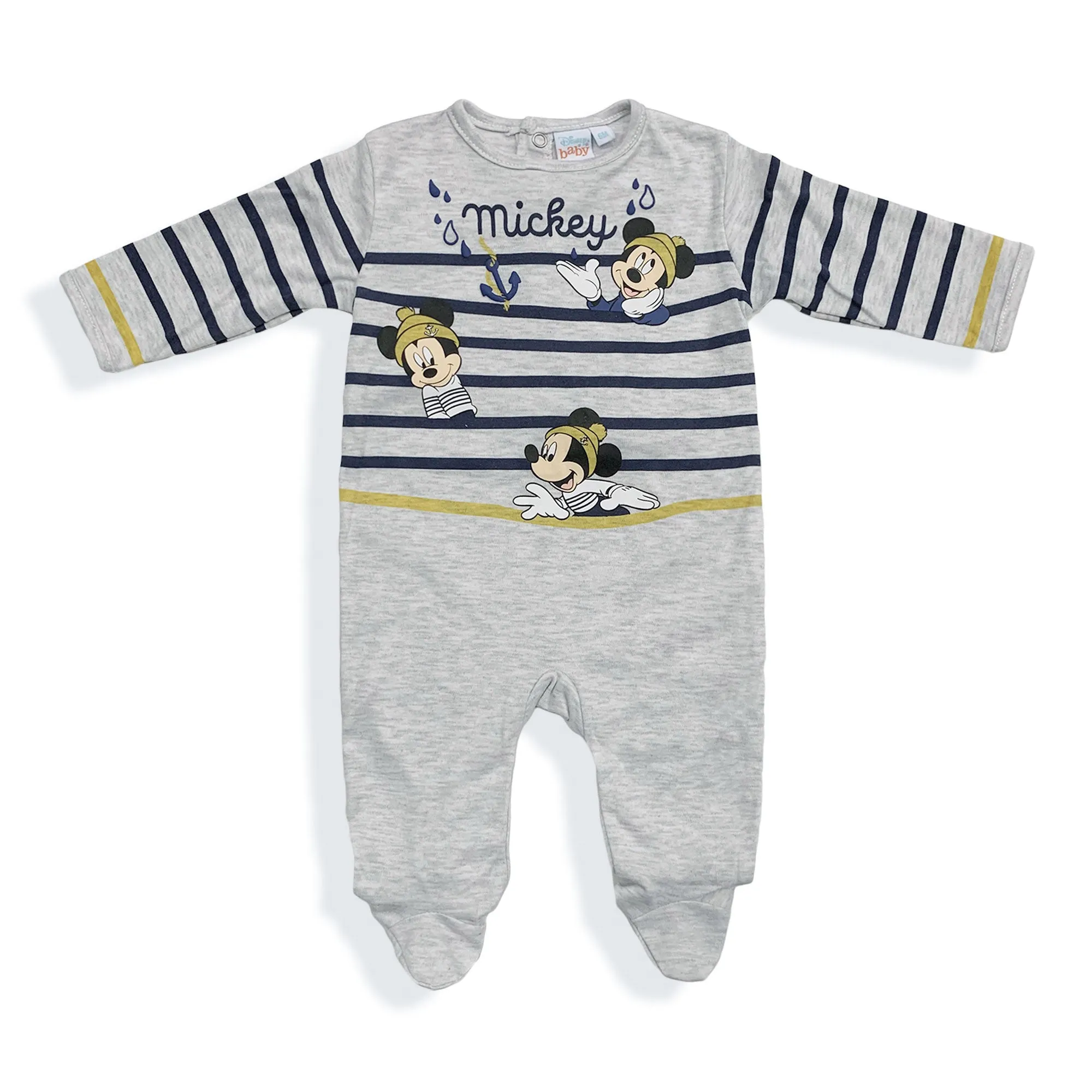 Tutina Disney Pagliaccetto neonato Mickey Mouse Pigiama caldo cotone bimbo 5936