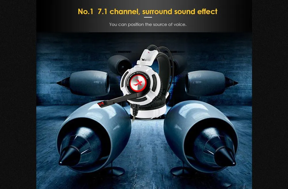 USB 7.1 Surround Sound Stereo Vibration Gaming Headphones