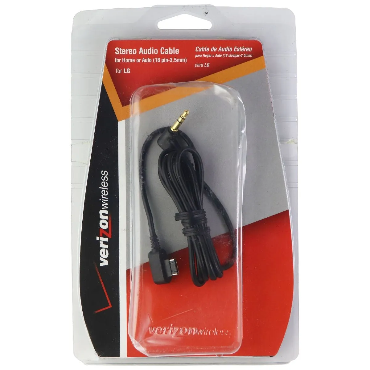 Verizon Wireless Stereo Audio Cable 18-Pin to 3.5mm for LG Devices - Black