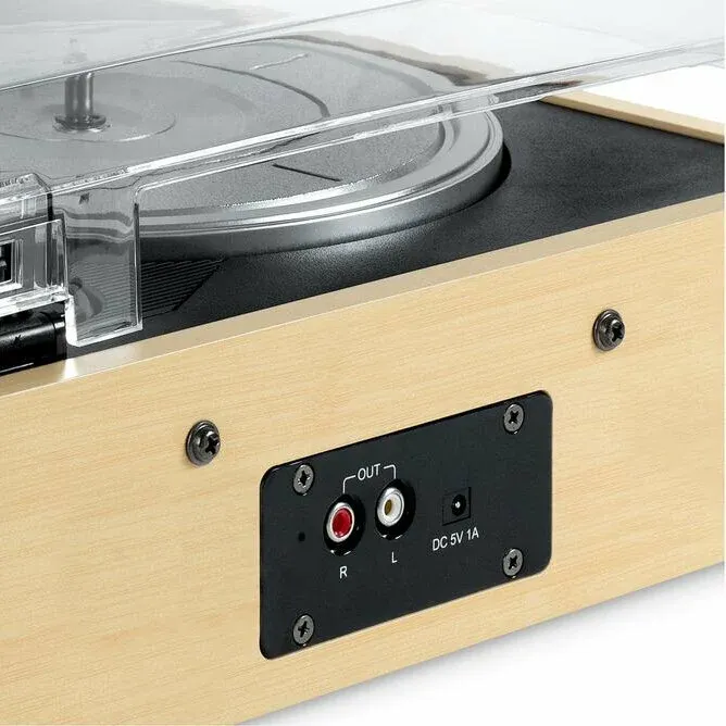 Victrola Eastwood Portable Dual Bluetooth Turntable - Bamboo & Black | VTA-72-BAM-EU