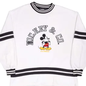 VINTAGE DISNEY MICKEY MOUSE & CO 1990S WHITE SWEATSHIRT XL