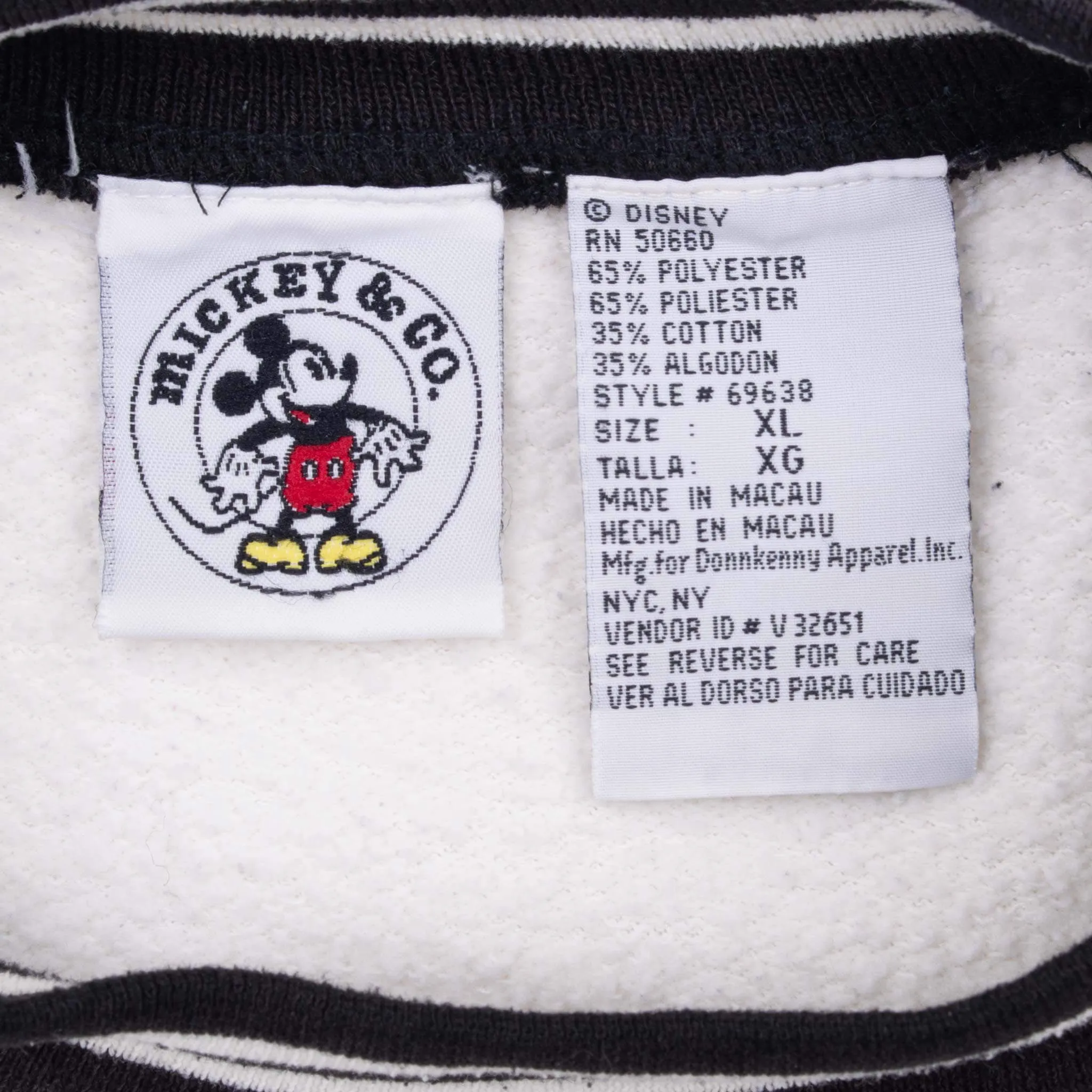 VINTAGE DISNEY MICKEY MOUSE & CO 1990S WHITE SWEATSHIRT XL