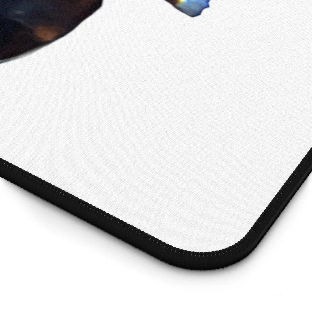 White Black Fish Desk Mat