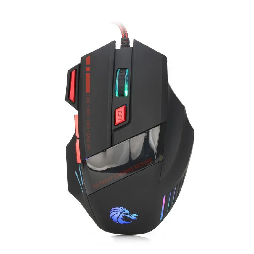 Wholesale 7 Buttons 3200DPI USB Optical Wired Gaming Mouse