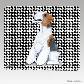 Wire Fox Terrier Houndstooth Mouse Pad